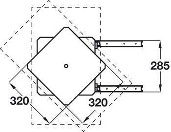 Extending TV Turntable Sgl Ext 70kg - view 3