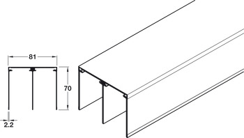 Aluflex 80 Top Track Dbl+SC SF 2.0m SAA