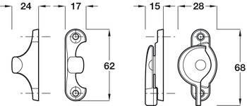Sash Fastener Economy  Fitch Pat Zinc Alloy Bright Zinc Plated - view 2