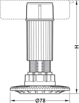 AXILO 78 Plinth Foot/Shaft Plug 150mm - view 2