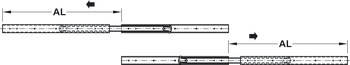 3630 BB Drawer Runner 2-Way Full 45kg 450mm Bright Zinc Plated - view 4