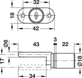 Central Locking Rotary Lock 18/32mm - view 2