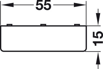 Adaptor D55x15mm Plastic Black for 635.91.310 - view 2