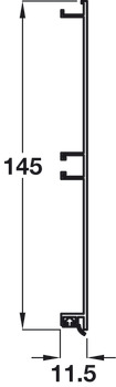 Plinth Panel 145x3000mm Anodised Silver - view 2