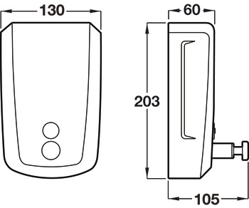 Soap Dispenser Wall Mounted Vertical - view 2