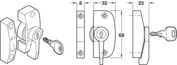 Cam-Lok Sash Window Lock-Locking Wht - view 2