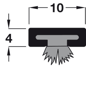 Intumes Strip/Brush FD30 2100x10x4mm Brw - view 2