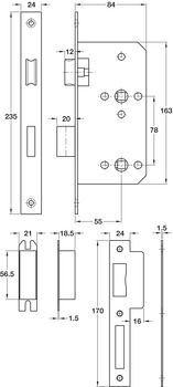 Startec Mort Bath Lock Square 55/84mm SSS - view 3