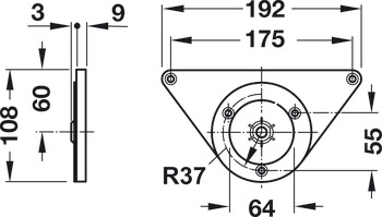 Leg w Adj D80x710mm Silver Col 9006 - view 4