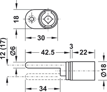 Symo3000 Cent Rotary Lock Sgl 22/17mm NP - view 4