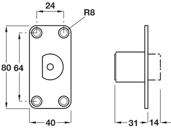 Emergency Release Door Stop 304 SSS - view 2