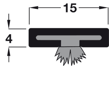 Intumes Strip/Brush FD30 2100x15x4mm Brw - view 2