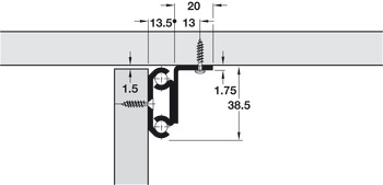 Ext BB Table Run Sgl 60kg 1200mm Steel Glv - view 3