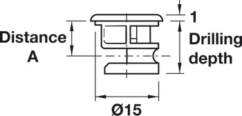 Minifix 15 Housing 12mm w Rim NP - view 5
