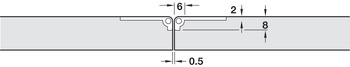 Self Supp.Fold Table Hinge Rectangle Brs PNP - view 3