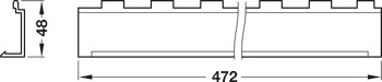 Cuisio Cut Tray End Piece 473mm Gph - view 3