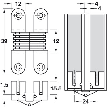180D Concealed Hinge 18-20mm SF BPS - view 2