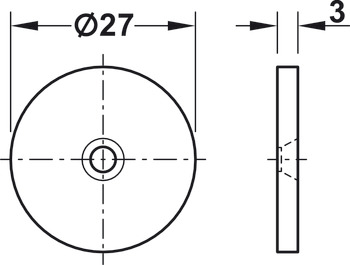 Flat Magnet Catch 3.6kg M5 SF Steel Glv - view 3
