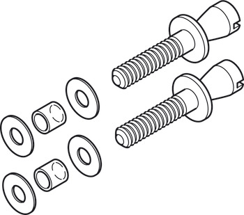 Glass Door Fixing Set B2B D16mm M6