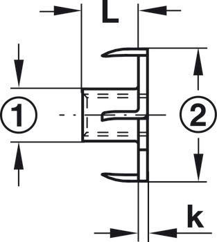 T-Nut Four Prong M5 D17mm Steel Glv - view 2