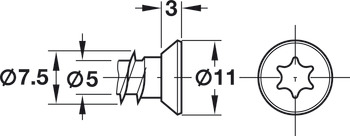 Window Frm Screw Countersunk TS30 D7.5x72mm Glv - view 3