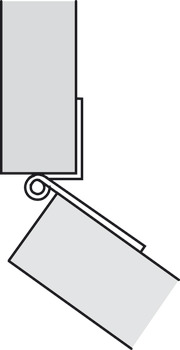 Cranked Flush Hinge 50mm Steel FB - view 3