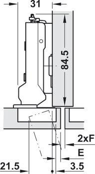 Tiomos 110D Hinge Clk HO SF w SC NP - view 2
