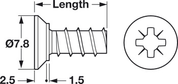 Varianta Screw Ful Countersunk PZ2 D3.0x13.5mm SNP - view 2
