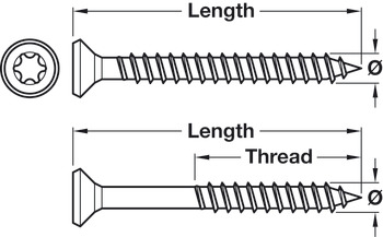 Spax Screw Ful Countersunk TS20 D5.0x80mm Stainless Steel - view 2