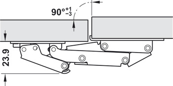 Swing Up 90D Hinge SF w SC Overlay Mnt - view 3