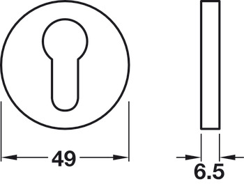 Lita Escutcheons D49mm Pro Cyl 304 SSS - view 2