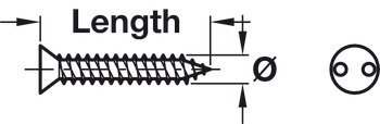 Security Screw 2H Countersunk A2 Stainless Steel TH4 3.5x19mm - view 2