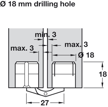 Zysa Hinge 180D Drilling D18mm M.Brass - view 3