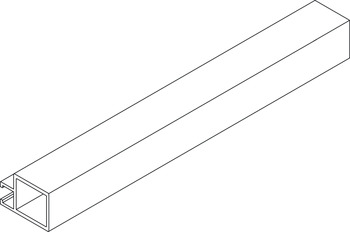 Tiomos H AL Hidden Hinge Aluminium Profile 3m