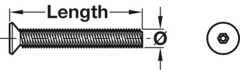 Machine Screw 6 Lobe Countersunk T20 M4x12mm Stainless Steel - view 2
