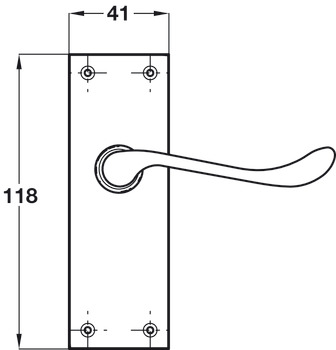 Victorian Lvr Hdls/Plt Scroll Latch SN - view 2