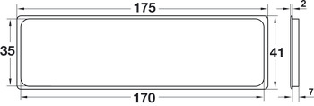 Ventilation Grille Rectangle 175x41mm Plastic White - view 4