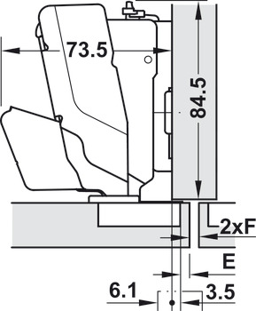 Tiomos 155D Hinge Clk HO SF w SC NP - view 4