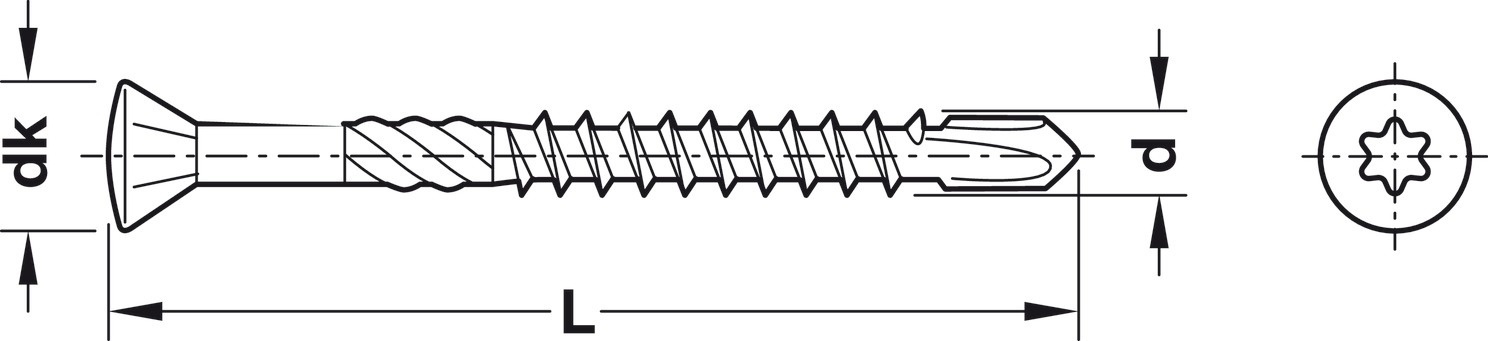 Gl.batt.screw TS stst.3.2x35mm - view 3