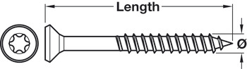 Spax MDF Screw Prt Countersunk TS20 D4.0x40mm Wrx - view 2