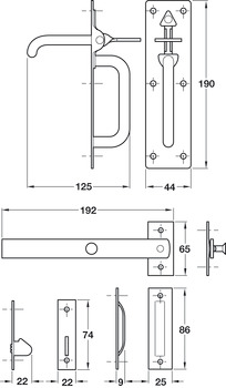 Suffolk Latch 190/192mm Steel Black - view 2