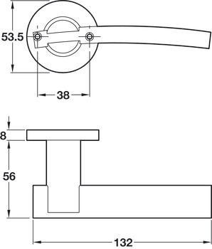 HL08 Lvr Set D53.5mm Std KW 304 SSS - view 2