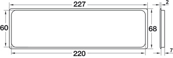 Ventilation Grille Rectangle 227x68mm Plastic White - view 4