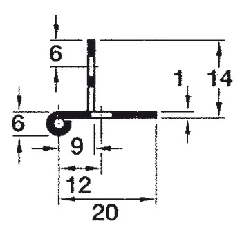 Cranked Flush Hinge 50mm Steel FB - view 2