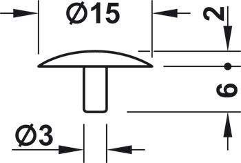 Cover Caps D12.5mm SW4 Phillips Plastic White - view 5