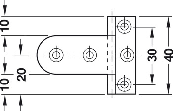 Neuform Hinge 40mm 19-20mm Brass Polished - view 3