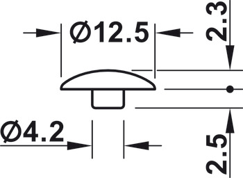 Cover Caps D12.0mm PZ3 Phillips Plastic Brown - view 5