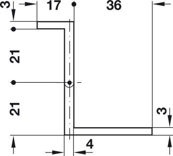 Neuform Hinge 40mm 19-20mm Brass Polished - view 4
