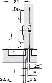 Tiomos 95D Hinge Clk HO SF w SC NP - view 3
