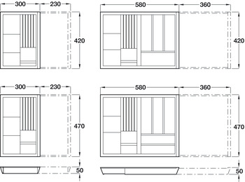 eXTray Oak Spice/Knife 420/800-1000mm - view 2